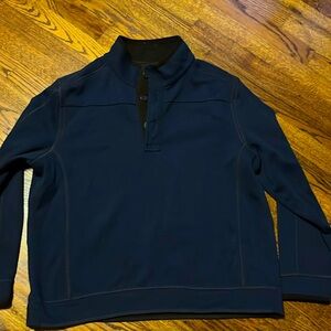 Men’s Large Carbon 2 Cobalt 1/4-button Pullover Navy/Black